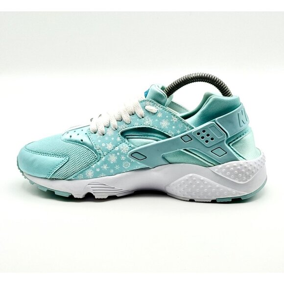 Nike 704946 401 Huarache Run Print Copa Blue Lagoon Snowflake Size 7Y Shoes - Picture 4 of 11